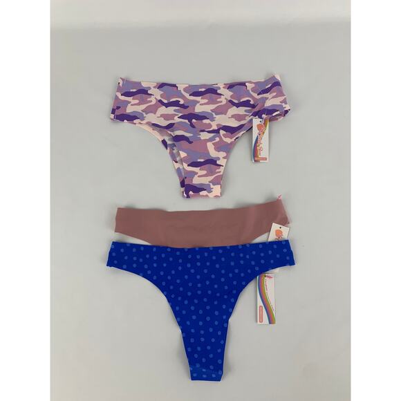 Cheek Boss Womens Small 3 Pair Thong & Cheeky Panties Underwear Seamless No Show - Picture 1 of 9